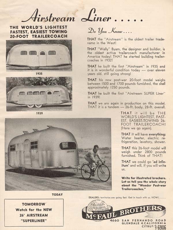 Airstream bicyclist ad