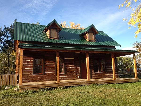 Log cabin after