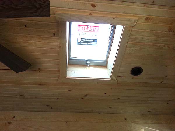 skylight in cabin