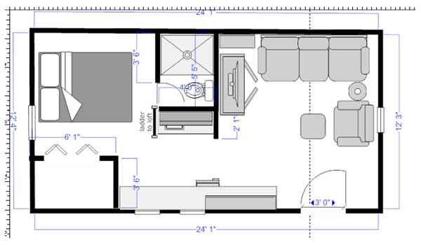 floor plan craker cabin