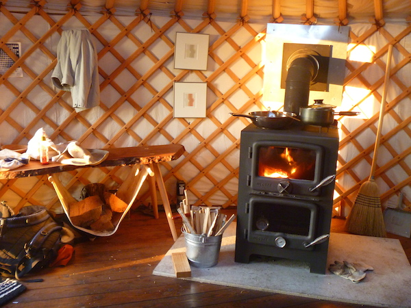 yurt and stove