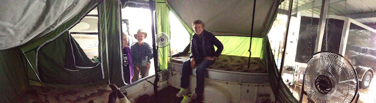 inside tiny camper
