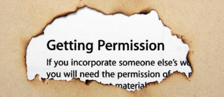 Permission text on paper hole