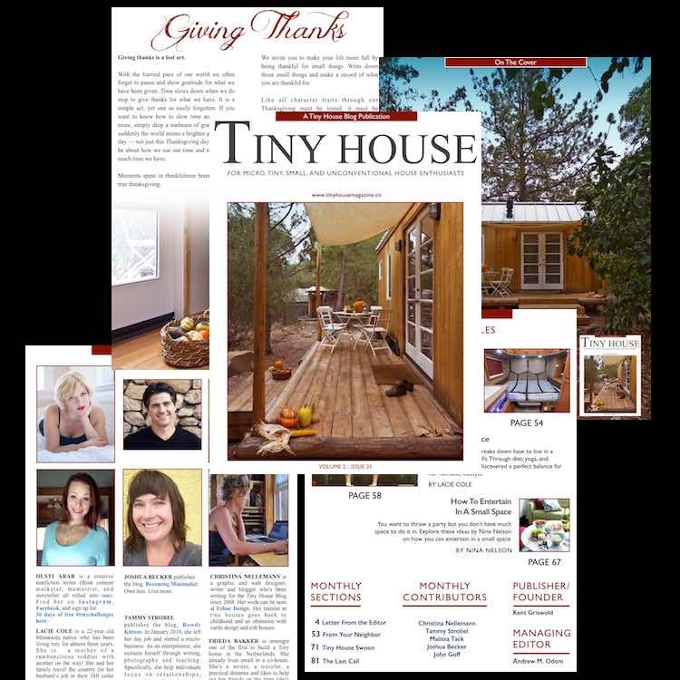 Tiny House Magazine Collage