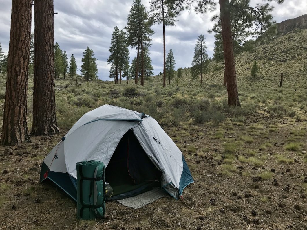 Laidback pad and tent