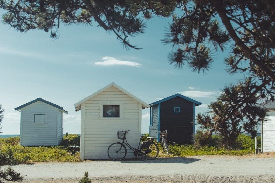 tiny cabins by the sea