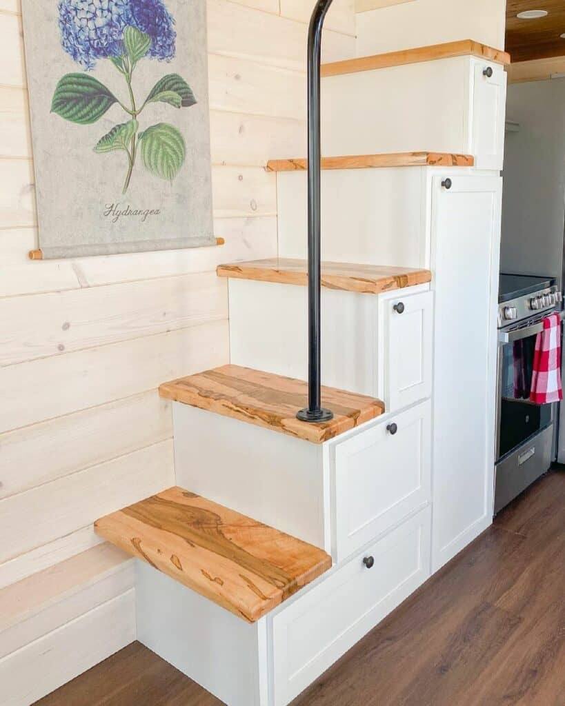 tiny house stairs and storage