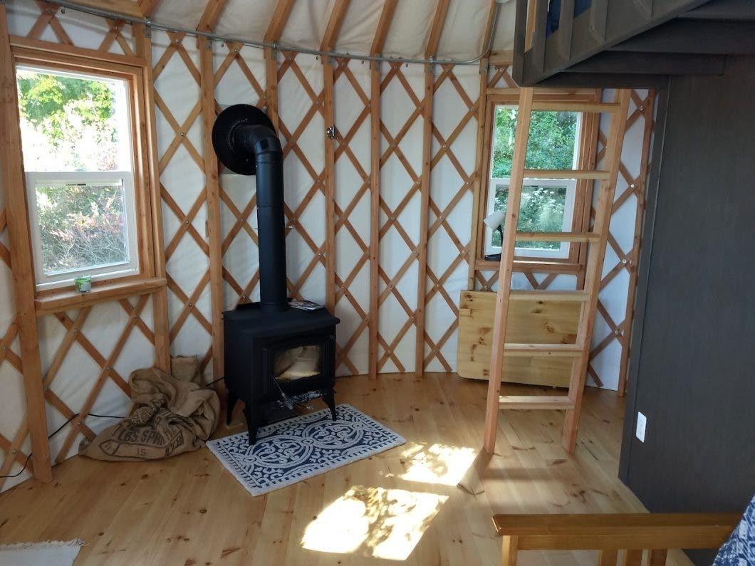 stove in yurt