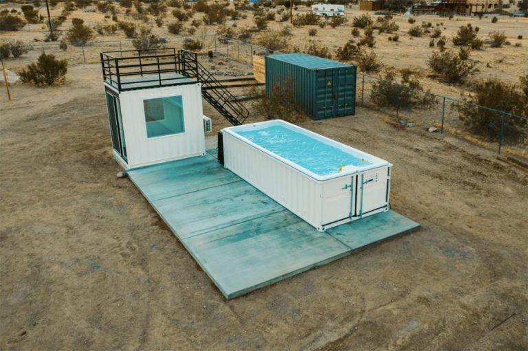 Alternative Living Spaces tiny house and pool